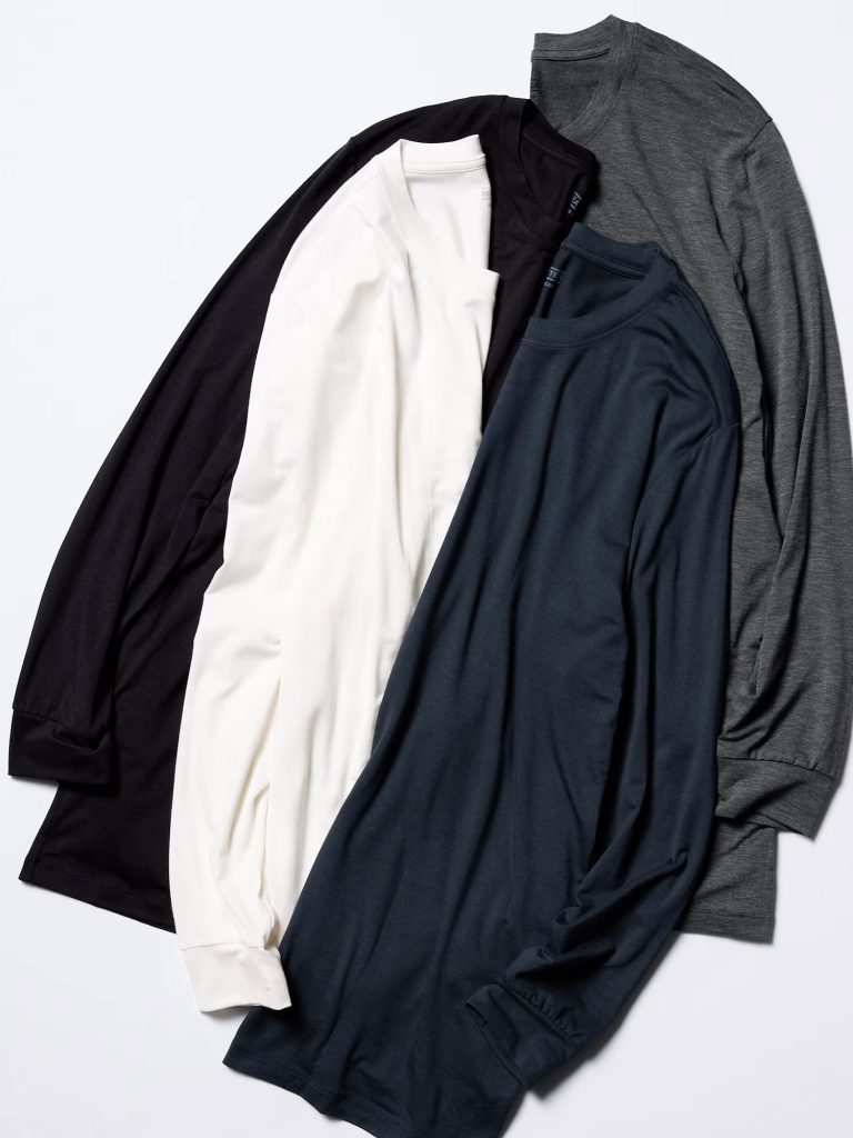 Màu áo giữ nhiệt nam Uniqlo Heattech thường vải mỏng