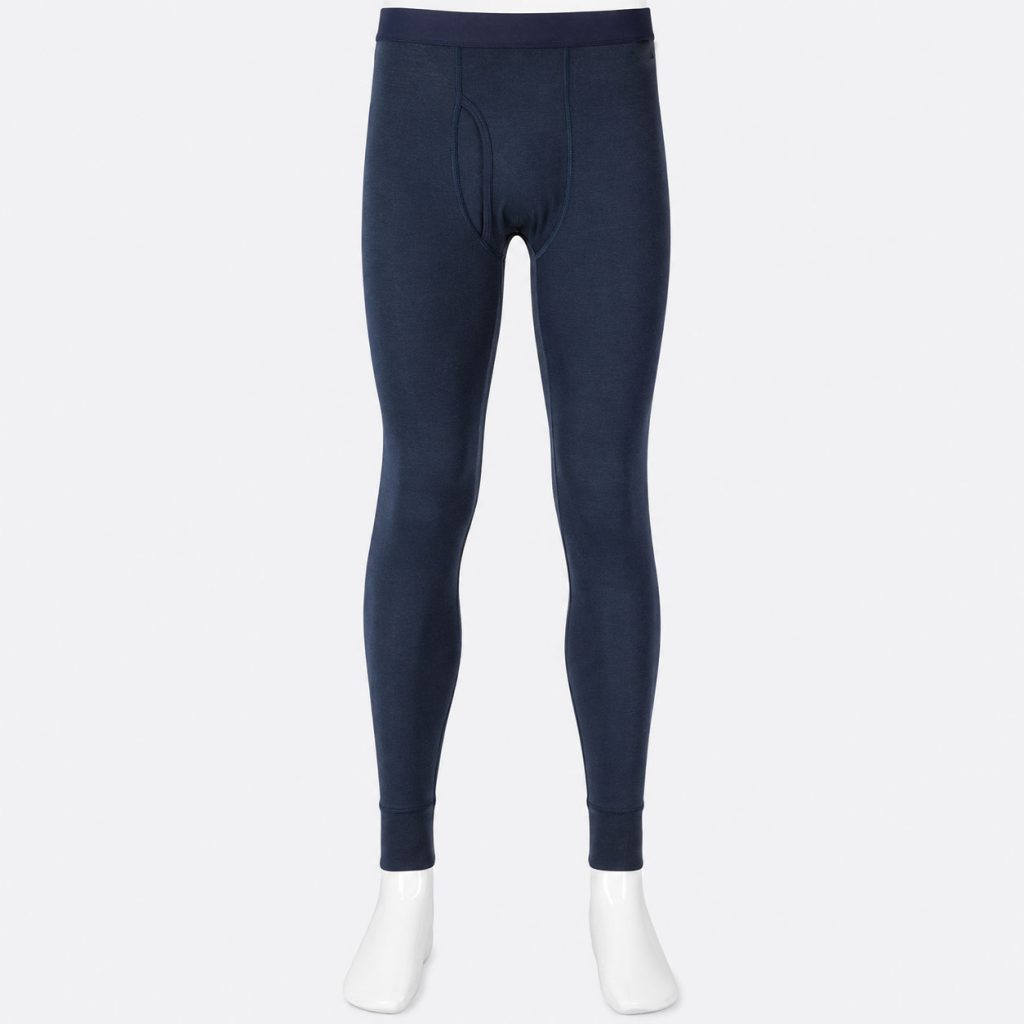 Quần giữ nhiệt nam loại thường vải mỏng Uniqlo Heattech màu xanh đen 69 NAVY