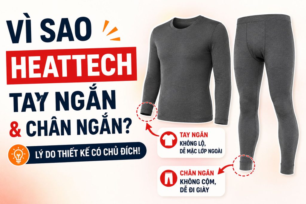 Vì sao quần áo giữ nhiệt Uniqlo HEATTECH có tay ngắn và chân ngắn?