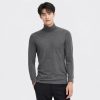 Áo giữ nhiệt nam cổ lọ Uniqlo Heattech Extra Warm Nhật Bản màu xám 08 DARK GRAY