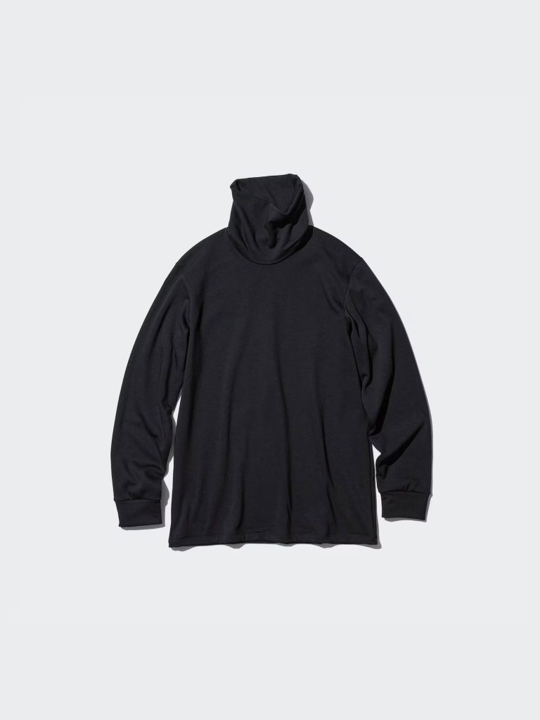 Áo giữ nhiệt nam cổ lọ Uniqlo Heattech Ultra Warm Nhật Bản màu đen 09 BLACK