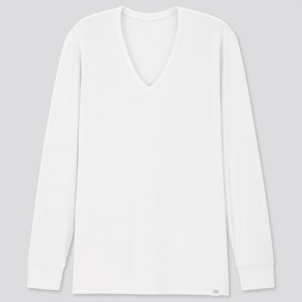 Áo giữ nhiệt nam cổ tim Uniqlo Heattech Extra Warm Nhật Bản màu trắng 00 WHITE