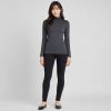 Áo giữ nhiệt nữ cổ 3 phân Uniqlo Heattech Ultra Warm Nhật Bản màu xám 08 DARK GRAY