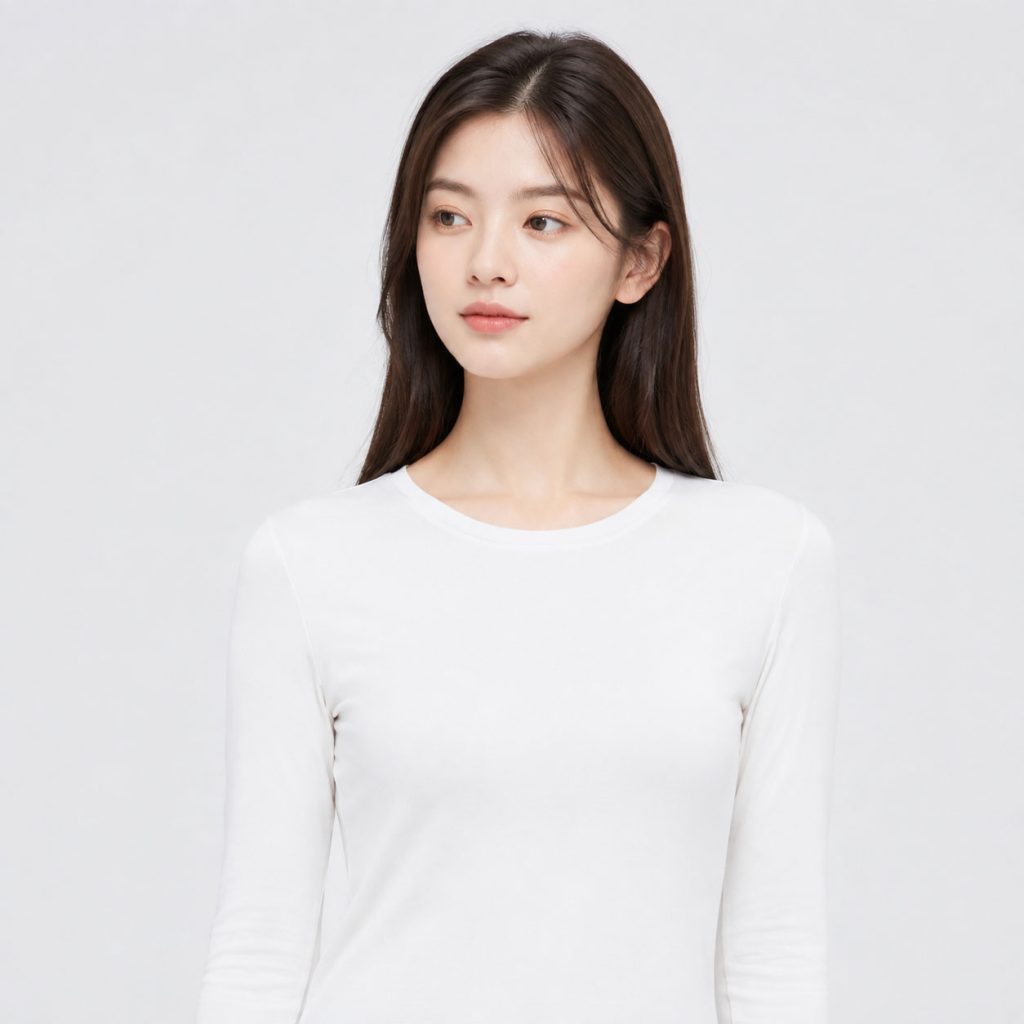 Áo giữ nhiệt nữ cổ tròn Uniqlo Heattech Extra Warm Nhật Bản màu trắng 00 WHITE