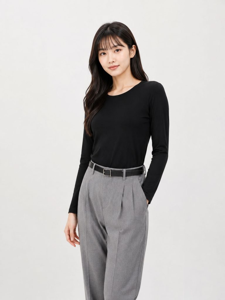 Áo giữ nhiệt nữ cổ tròn Uniqlo Heattech Ultra Warm Nhật Bản màu đen 09 BLACK