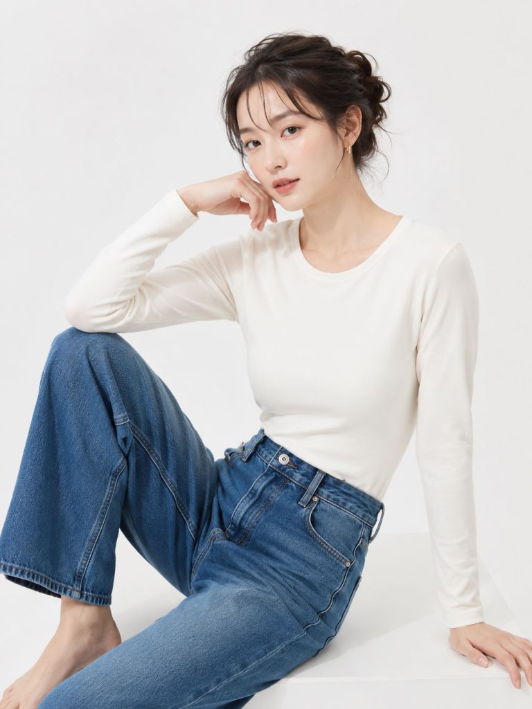 Áo giữ nhiệt nữ cổ tròn Uniqlo Heattech Ultra Warm Nhật Bản màu trắng 01 OFF WHITE