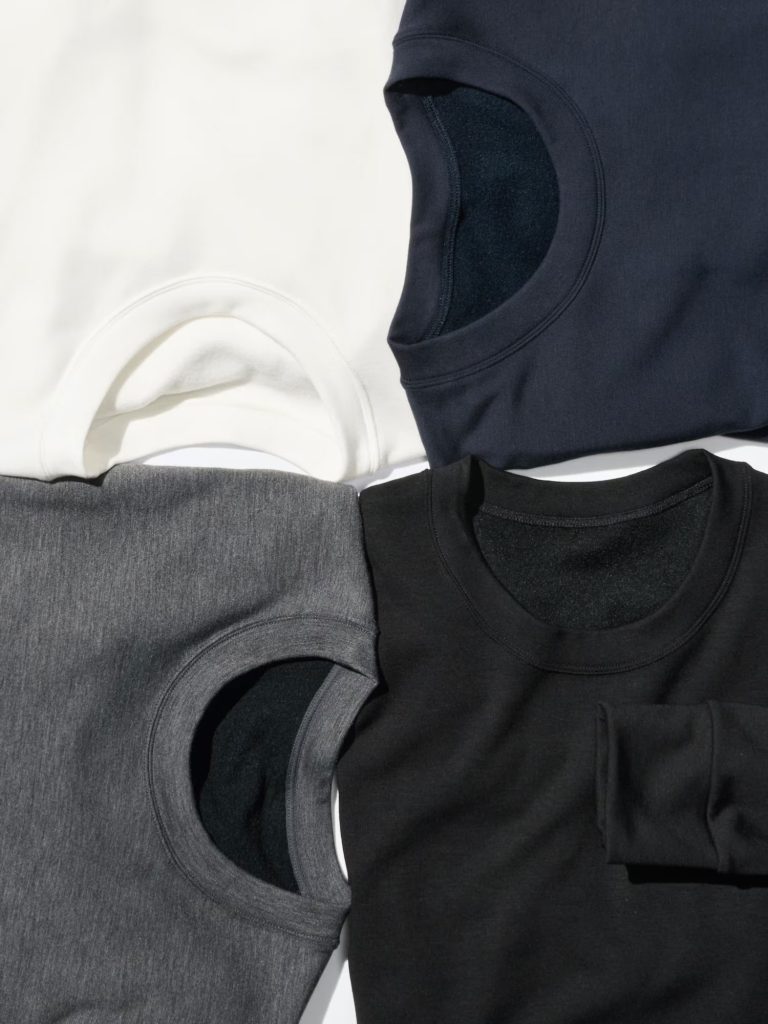Bảng màu áo giữ nhiệt nam cổ tròn Uniqlo Heattech Ultra Warm Nhật Bản