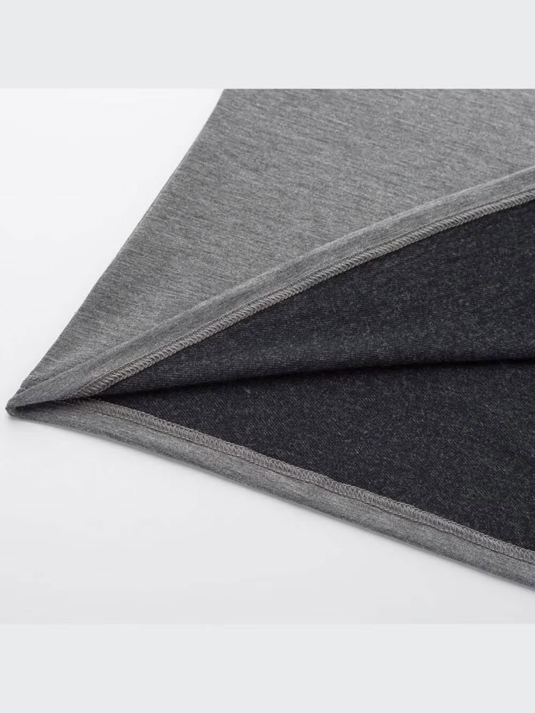 Hình ảnh chất vải áo giữ nhiệt nữ Uniqlo Heattech Extra Warm màu xám
