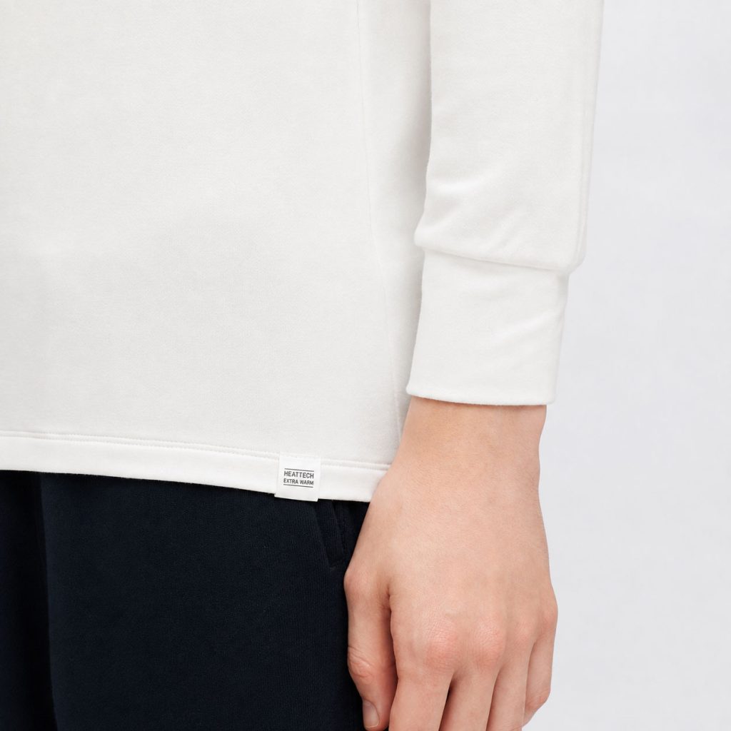 Hình ảnh tay áo Áo giữ nhiệt nam cổ tim Uniqlo Heattech Extra Warm