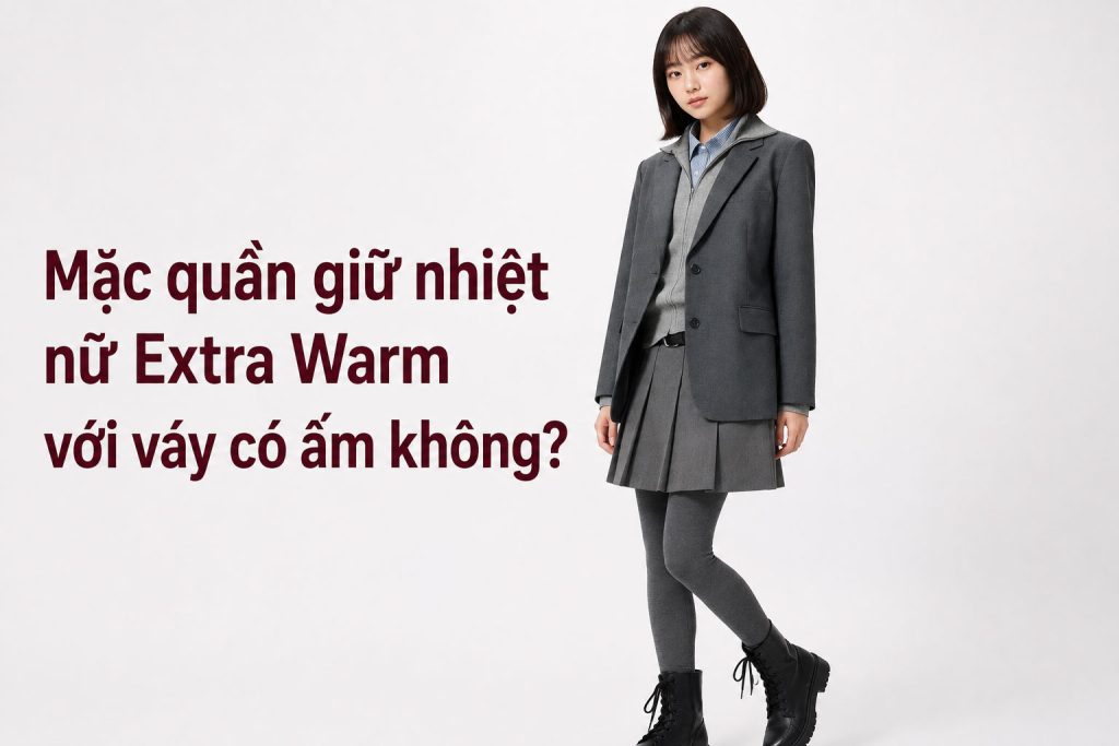 Mặc quần giữ nhiệt nữ Uniqlo Heattech Extra Warm với váy có ấm không?
